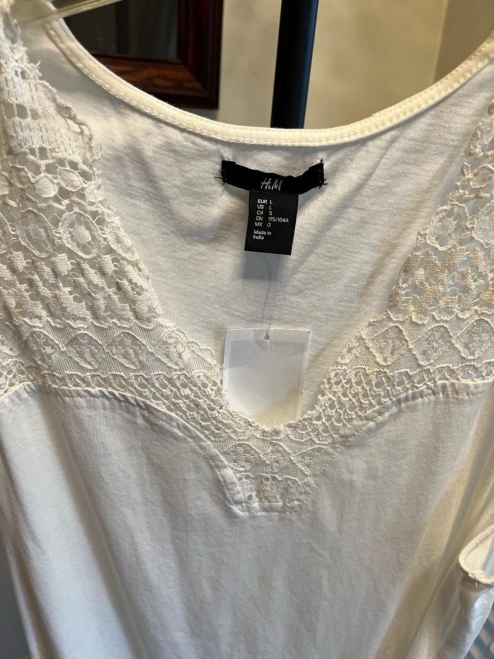 H&M White Lace-Trim Midi Dress - Picture 3 of 6